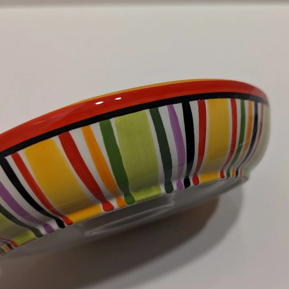 Crate & Barrel Lime Divided Chip and Salsa Serving Platter Bowl – [Yellow]
